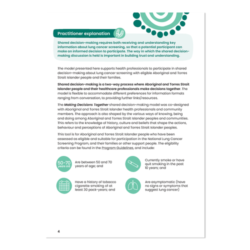 A4 booklet: Practitioner guide to shared decision making